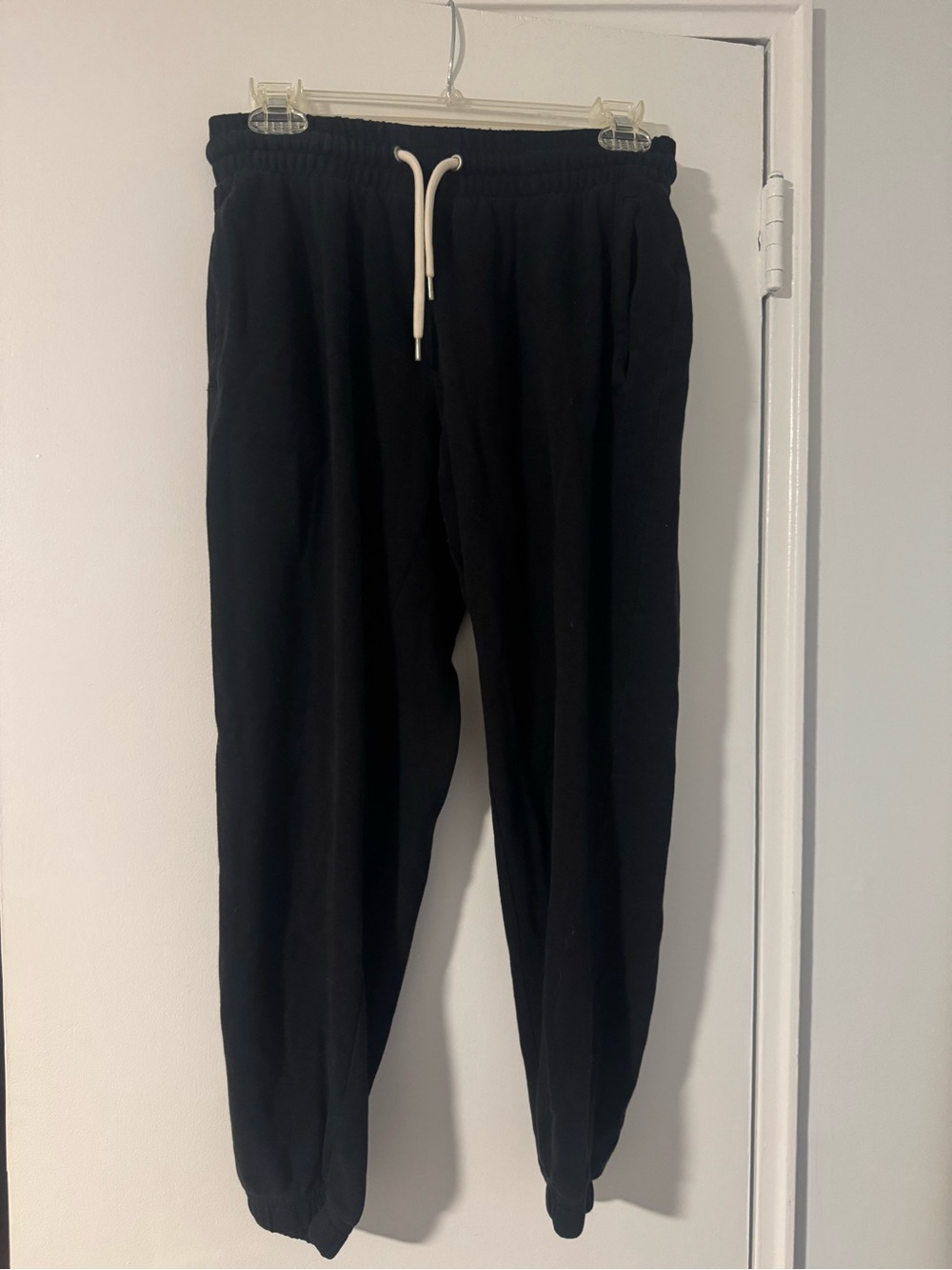 GAP Black Jogger Sweatpants with White Drawstring